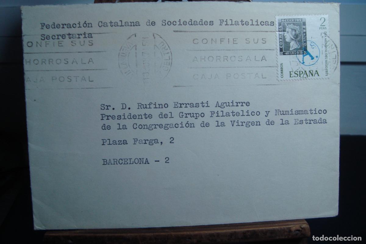 Sellos: ANTIGUO SOBRE CIRCULADO. ANDRES SANCLIMENT SANCLIMENT. VILLANUEVA Y GELTRU 1971