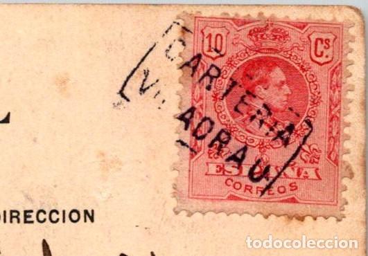 Sellos: Matasellos Carter&iacute;a Viladrau - 11.08.1912 - En Postal: Viladrau - Hotel Bofill - Cara a mitjdia