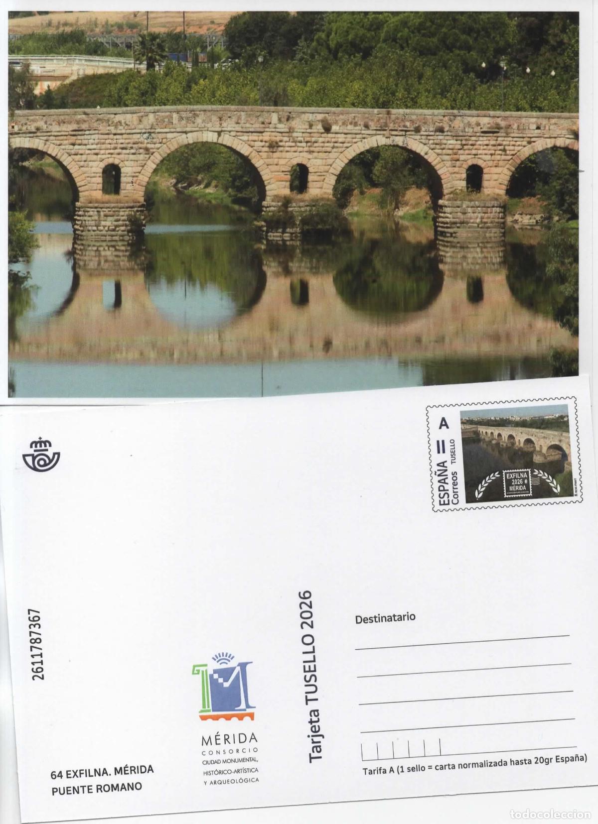 Sellos: ENTERO POSTAL MERIDA PUENTE ROMANO ROMAN BRIDGE