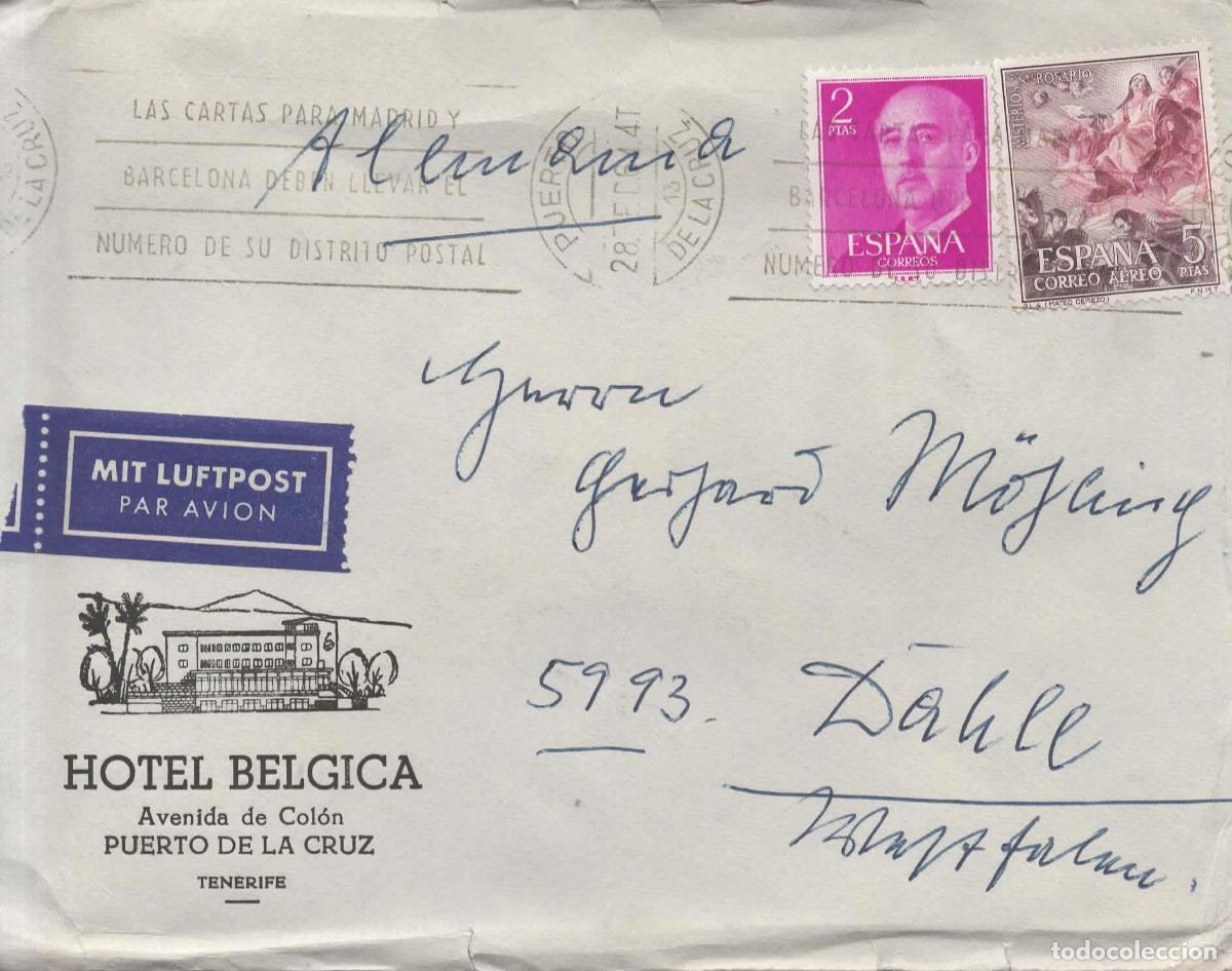 Sellos: BARCELONA CERTIFICADA A ALEMANIA SELLOS MISTERIOS DEL ROSARIO ARTE PINTURA RELIGION