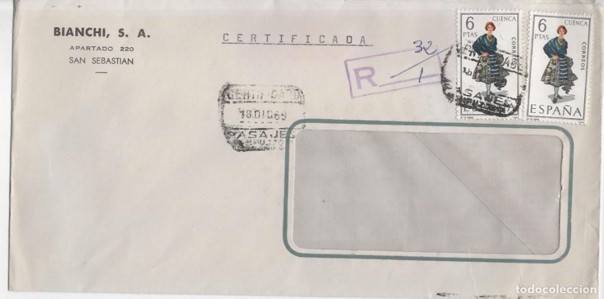 Sellos: PASAJES GUIPUZCOA CERTIFICADA 1969 TRAJE TIPICO CUENCA TEXTIL FASHION