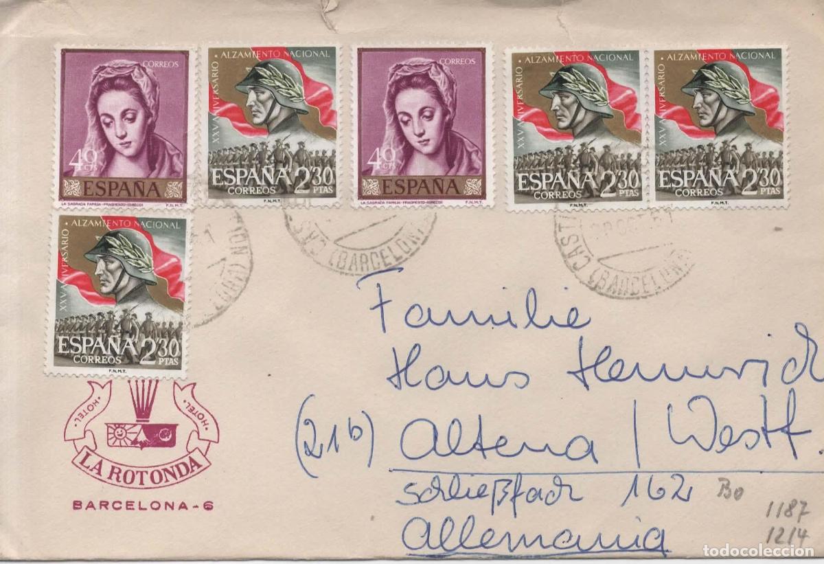 Sellos: CASTELDEFELLS BARCELONA CC 1961 SELLO XXV A&Ntilde;OS DE P&Agrave;Z DE 2,30 PTS X 4+ PINTURA EL GRECO