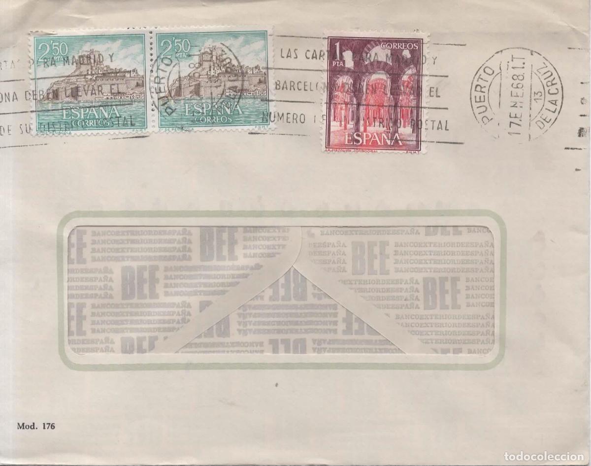 Sellos: PUERTO DE LA CRUZ TENERIFE 1968 MEZQUITA CORDOBA CASTILLO PE&Ntilde;ISCOLA CASTLE