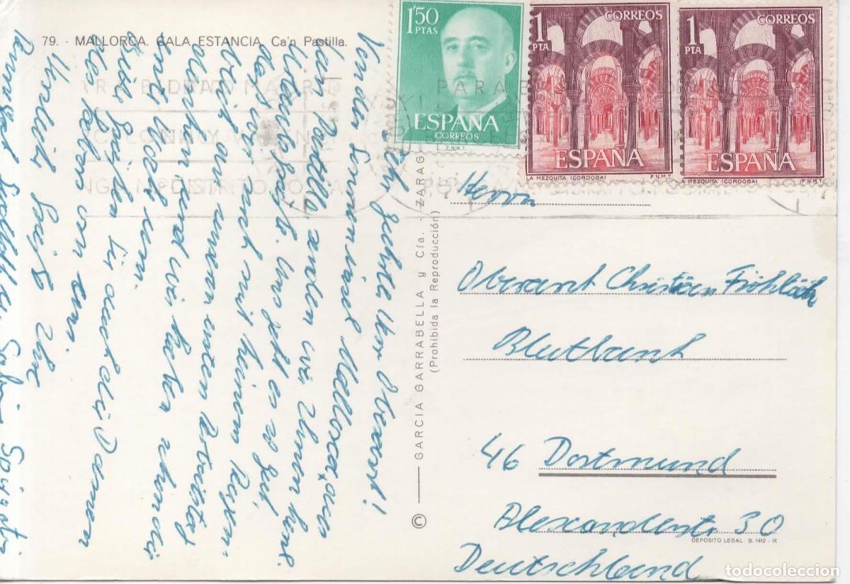 Sellos: POSTAL MALLORCA SELLO MEZQUITA DE CORDOBA X 2