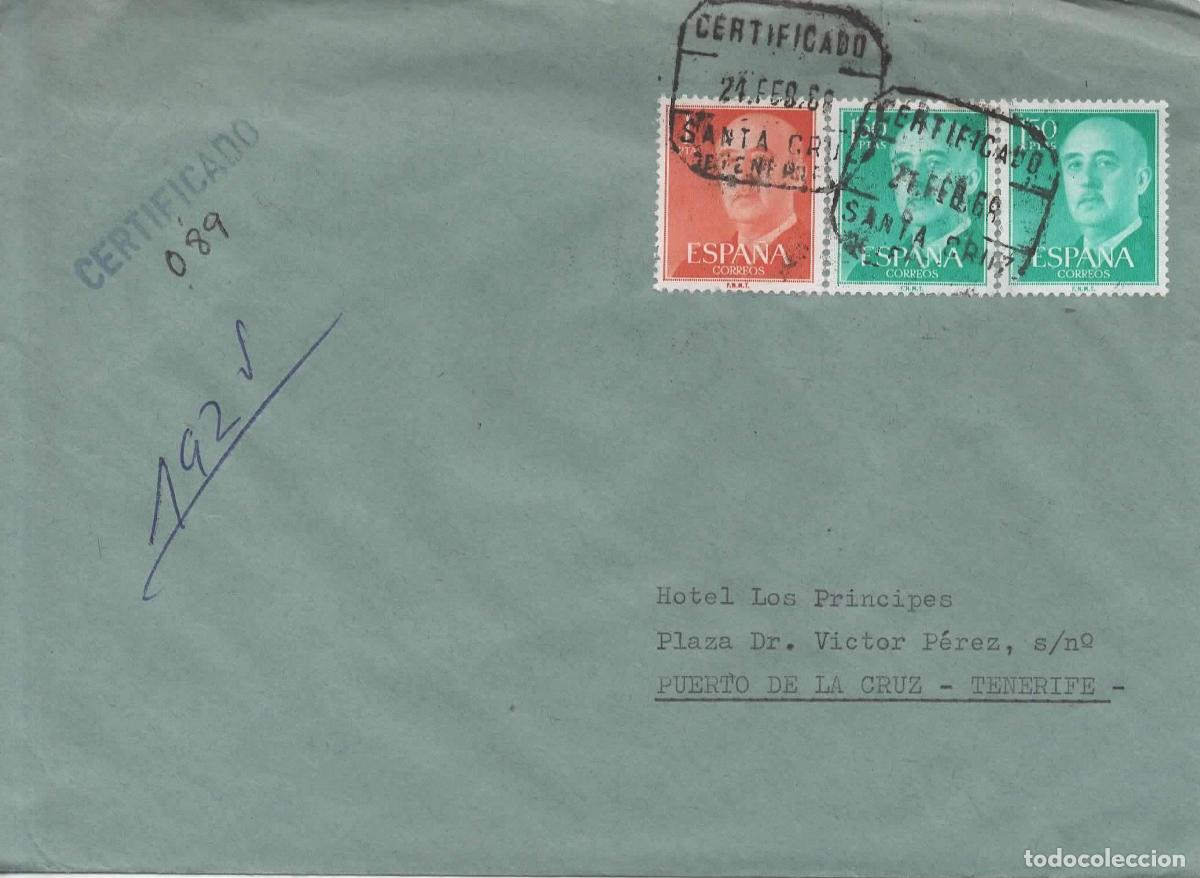 Sellos: SANTA CRUZ DE TENERIFE CC CERTIFICADA 1968 BASICA FRANCO