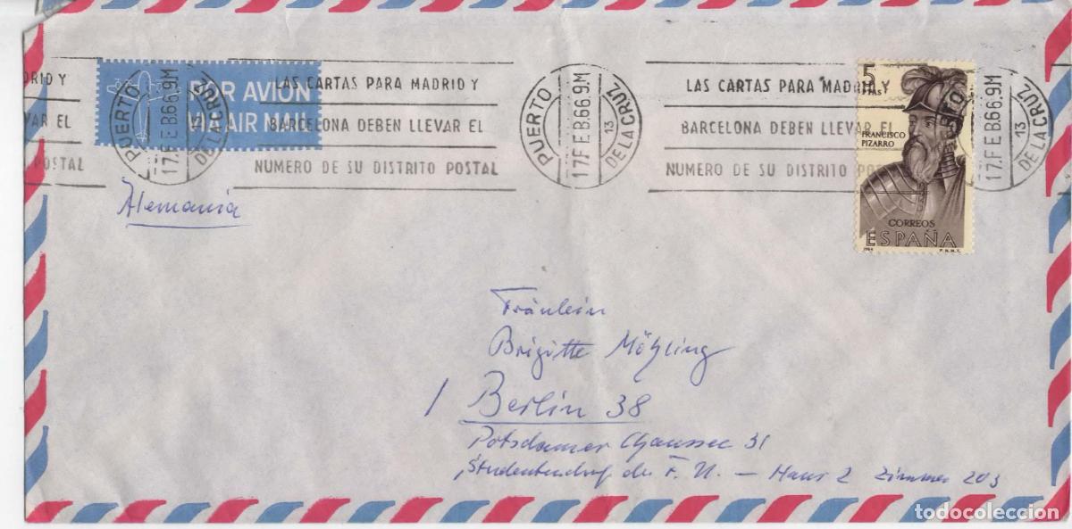Sellos: PUERTO DE LA CRUZ TENERIFE CC FORJADORES FRANCISCO PIZARRO