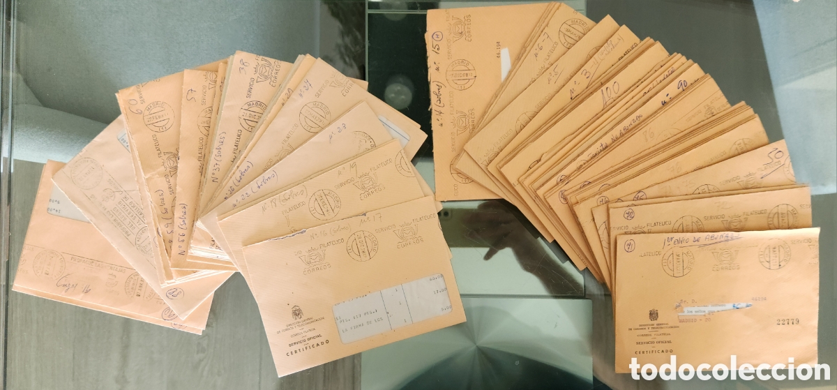 Timbres: Sobres oficiales del Servicio Filat&eacute;lico SF a&ntilde;o 1973 a 2004 Correos Espa&ntilde;a sello Franco a Juan Carlo