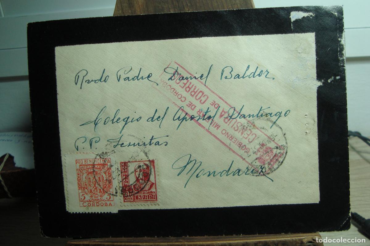 Sellos: ANTIGUO SOBRE CIRCULADO CENSURA DE CORREOS GOBIERNO MILITAR CORDOBA 1937? GUERRA CIVIL