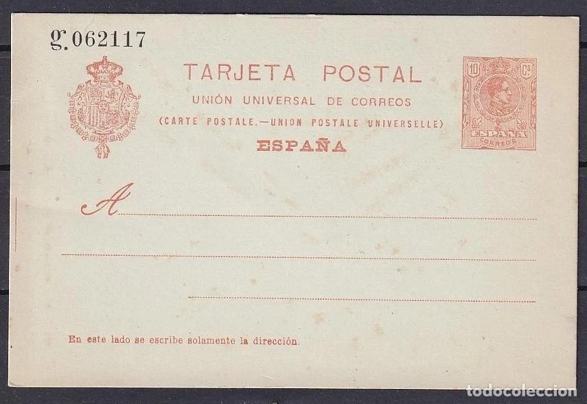 Sellos: ENTERO POSTAL ALFONSO XIII 1910 SERIE g MIN&Uacute;SCULA