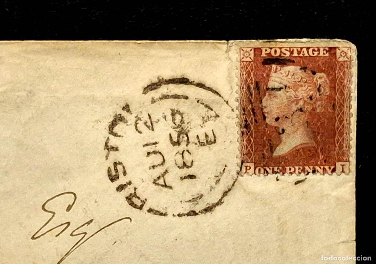 Sellos: 1856, sobre con sello Red Penny de Reino Unido