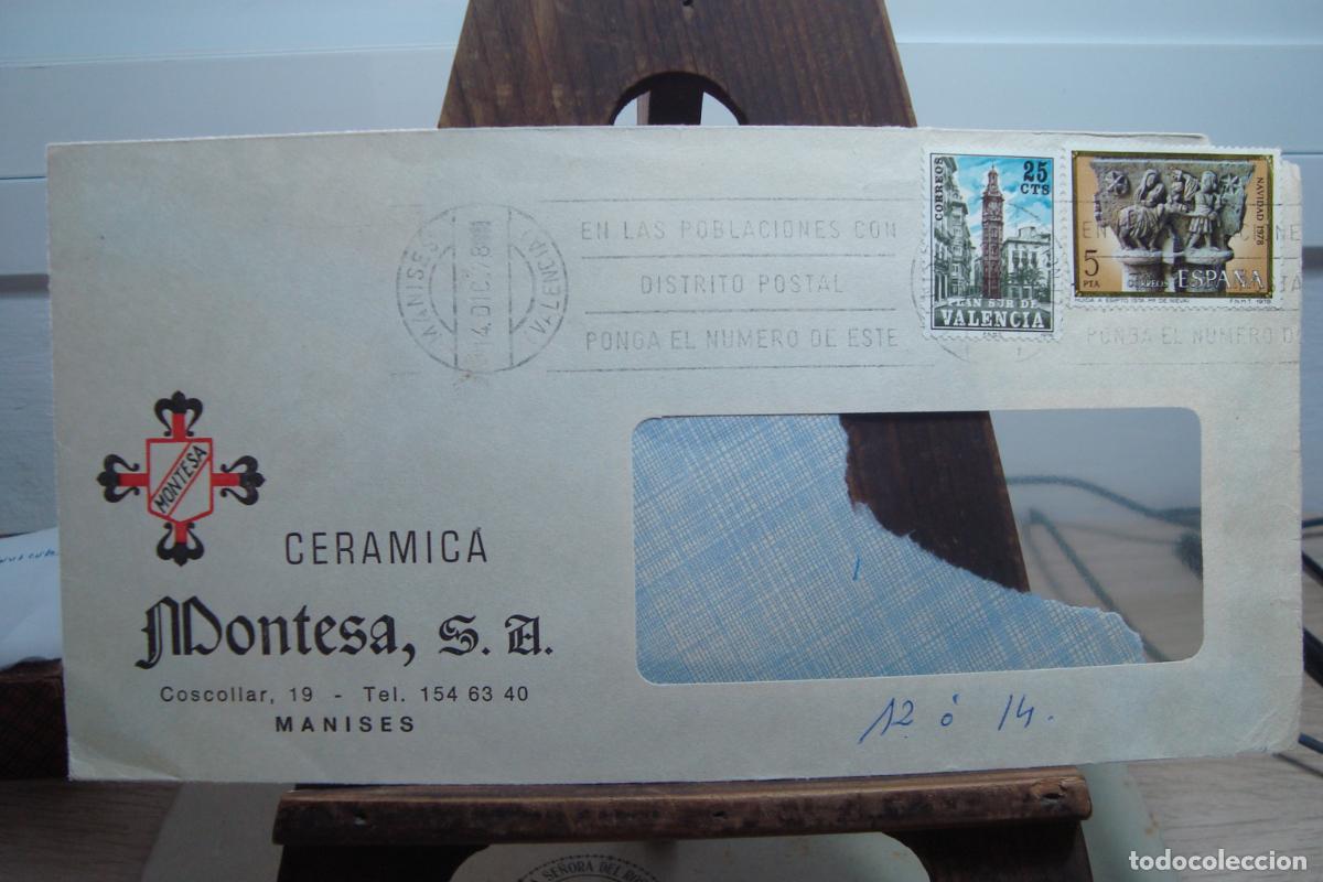 Sellos: ANTIGUO SOBRE COMERCIAL CERAMICA MONTESA S.A MANISES VALENCIA 1978