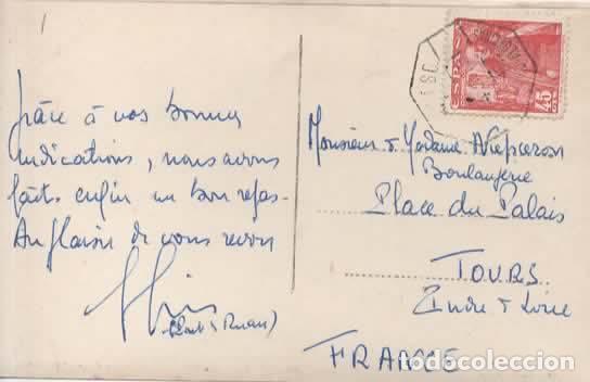 Sellos: POSTAL ALGECIRAS CADIZ A FRANCIA MAT AMBULANTE MADRID ALGECIRAS 15 1951