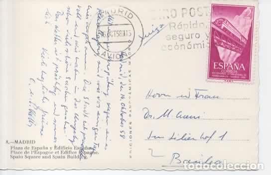 Sellos: POSTAL MADRID CON SELLO CONGRESO FERROCARRILES RAILWAY PUENTE BRIDGE 1958