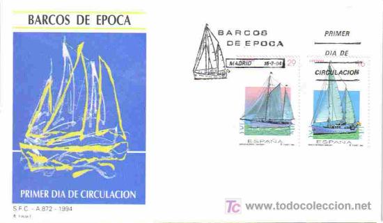 Sellos: SPD BARCOS DE EPOCA 1994 SALTILLO Y GIRALDA - Foto 1