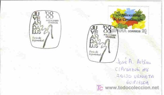 Sellos: CC CON MAT JUVENANDALUS 88 GRANADA - Foto 1