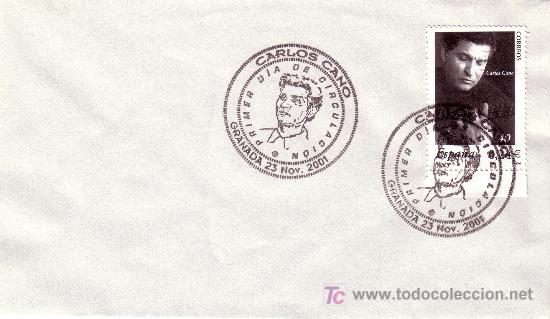 Sellos: ESPA&Ntilde;A. GRANADA. Mat. CARLOS CANO. MAGN&Iacute;FICO - Foto 1