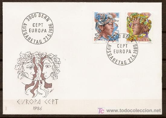 Sellos: SUIZA,SPD EUROPA 1986 - Foto 1