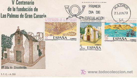 Sellos: SERIE DE ESPA&Ntilde;A EN SOBRE PRIMER DIA - Foto 1