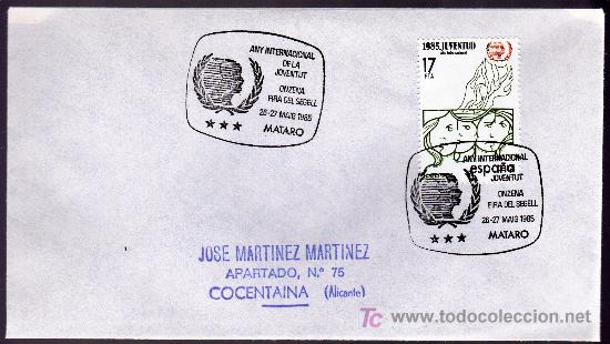 Sellos: 1985 - Mataro - Sobre con Matasellos Especial - Foto 1