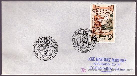 Sellos: 1985 - Barcelona - Sobre con Matasellos Especial - Foto 1