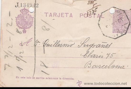 Sellos: HISTORIA POSTAL TARJETA POSTAL DE 1910 - 21 - Foto 1
