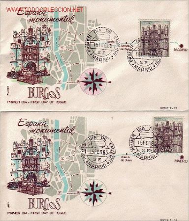 Briefmarken: RARA VARIEDAD ARCO DE SANTA MARIA BURGOS SERIE TURISTICA 1965 (EDIFIL 1644) EN SPD DE FLASH RARO XZX