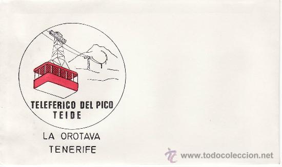 Sellos: SOBRE NUMERADO- SIN SELLO, SIN MATASELLOS-DEL DIA MUNDIAL DEL SELLO 1982.TELEFERICO DEL PICO TEIDE.