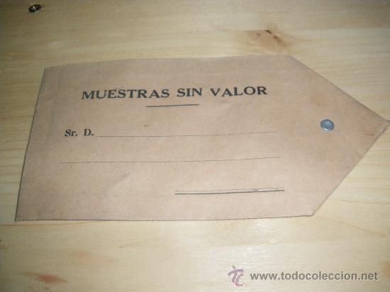 Sellos: SOBRE PARA MUESTRAS SIN VALOR. SIN CIRCULAR. - Foto 1