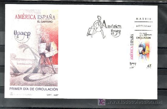Sellos: espa&ntilde;a 3513 primer dia, tema upaep, cartero, - Foto 1