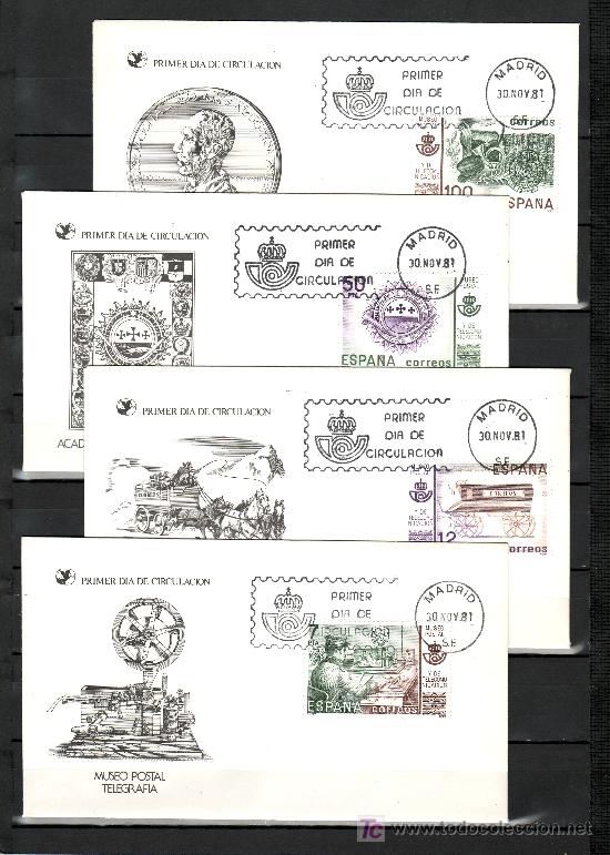 Sellos: espa&ntilde;a 2637/40 primer dia, museo postal, - Foto 1