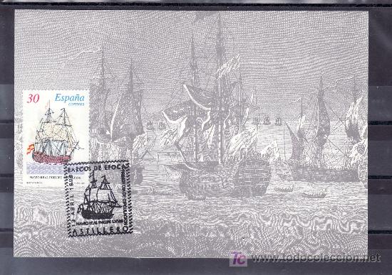 Timbres: 1996 astillero 19/4 primer dia 3413 tarjeta, barco de epoca, navio real phelipe