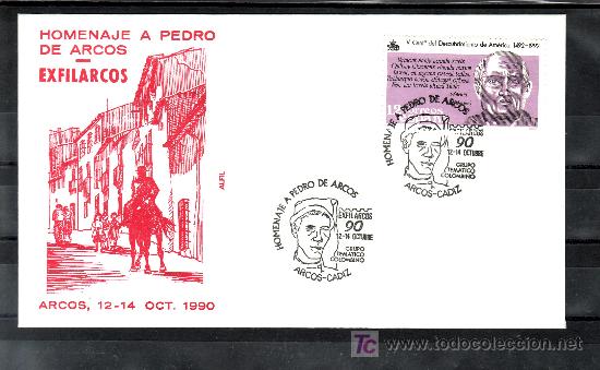 Francobolli: 1990 arcos 12-14/10 alfil, homenaje a pedro de arcos, exfilarcos 90, grupo tematico colombino