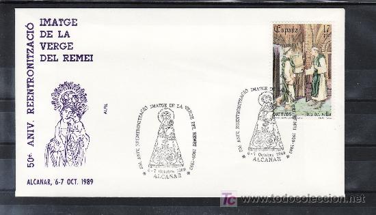 Briefmarken: 1989 alcanar  6-7/10 alfil, 50 aniv&ordm; reentronizacion imagen de la virgen de los remedios,
