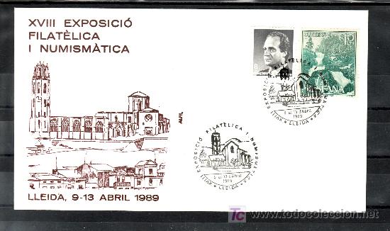 Selos: 1989 lerida  9-13/4 alfil, xviii exposicion filatelica y numismatica