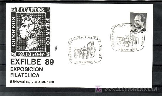 Selos: 1989 benavente  2-3/4 alfil, exfilbe 89, ix exposicion filatelica,