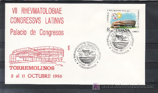 Sellos: 1986 torremolinos  8-11/10 alfil, vii congreso de rehumatologia latina, palacio de congreso,
