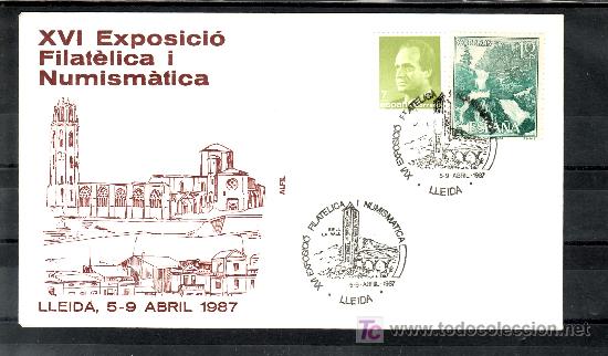 Timbres: 1987 lerida  5-9/4 alfil, xvi exposicion filatelica y numismatica
