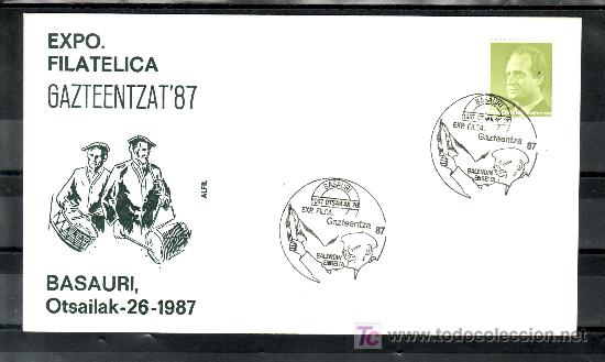 Sellos: 1987 basauri 26/2 alfil, exposicion filatelica - Foto 1