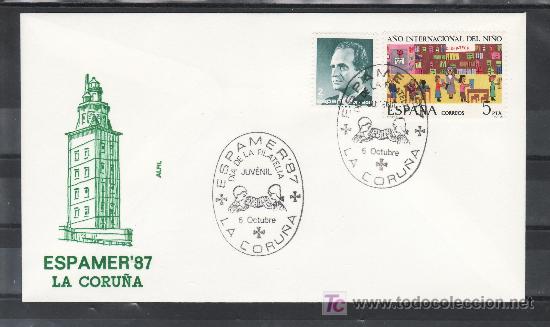 Francobolli: 1987 la coru&ntilde;a  6/10 alfil, espamer 87, dia de la filatelia juvenil
