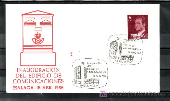 Sellos: 1986 malaga 15/4 alfil, inauguracion del edificio de comunicaciones - Foto 1