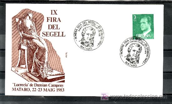 Stamps: 1983 mataro 22-23/5 alfil, ix feria del sello, damian campeny i estrany
