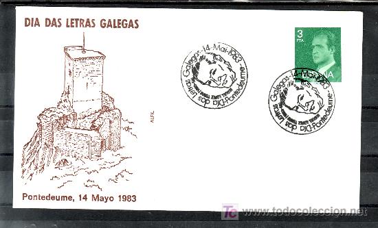 Francobolli: 1983 pontedeume 14/5 alfil, dia de las letras gallegas, miguel lopez torre
