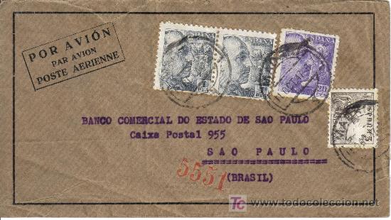 Sellos: MADRID CC CORREO AEREO A BRASIL - Foto 1