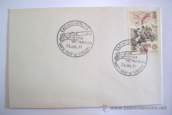 Sellos: sobre con matasellos exfihisbri-78, snta cruz de tenerife, exp. filatelica, 1979