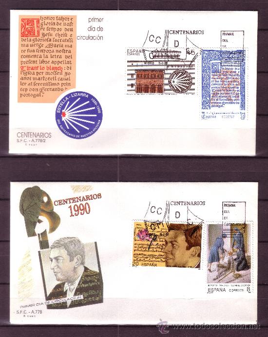 Sellos: ESPA&Ntilde;A SPD 3069/72 - A&Ntilde;O 1990 - CENTENARIOS - Foto 1