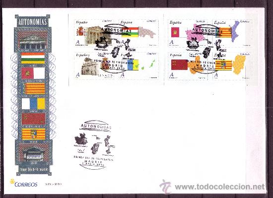 Sellos: ESPA&Ntilde;A SPD 4524/31 - A&Ntilde;O 2010 - AUTONOMIAS - Foto 1