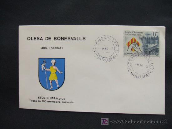 Sellos: ESCUTS HERALDICS - OLESA DE BONESVALLS - GARRAF - - Foto 1