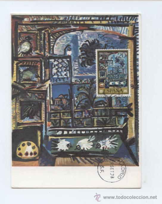 Sellos: SPD SOBRE POSTAL PICASSO. LOS PICHONES - Foto 1