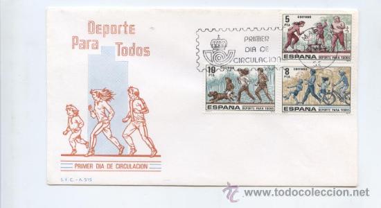 Sellos: EDIFIL N&ordm; 2516/18. SPD DEPORTES PARA TODOS. FUTBOL. CICLISMO. ATLETISMO. PERROS. 1979
