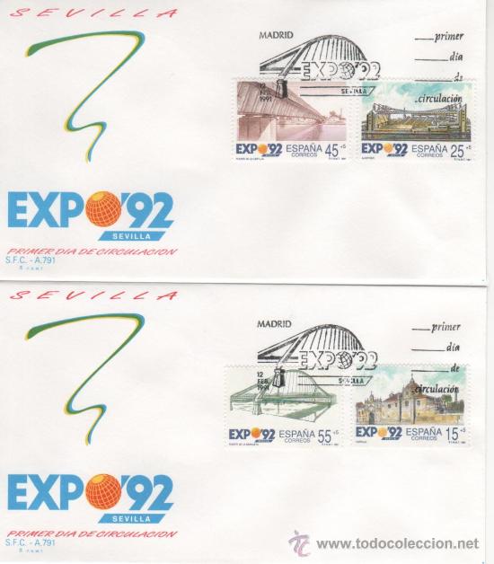 Sellos: EXPOSICI&Oacute;N UNIVERSAL DE SEVILLA 1992.-1991